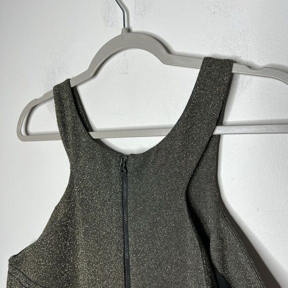 BCBG Generation Dress Womens Large Gold Black Metallic Party NYE Glam Vegas - Picture 11 of 16